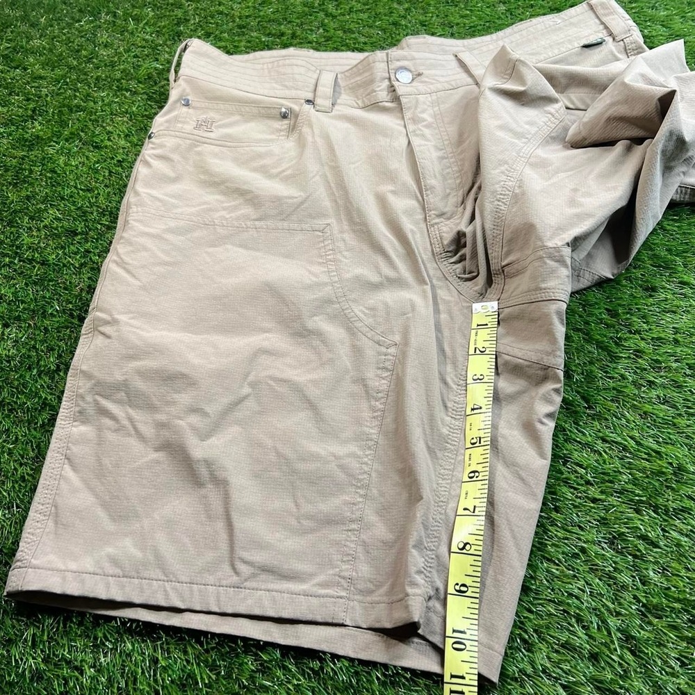 Howler Bros Double Knee Shorts Men's 36 Tan Khaki Utility Outdoor Workwear Style - Picture 6 of 8